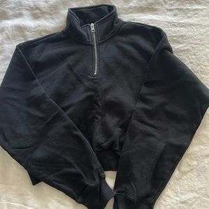 TNA 1/4 zip cropped sweatshirt